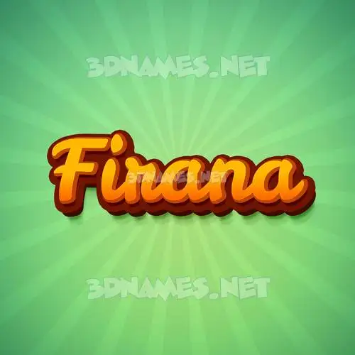 firana in Green Rays style - 3D name wallpaper firana in Green Rays style - 3D name wallpaper