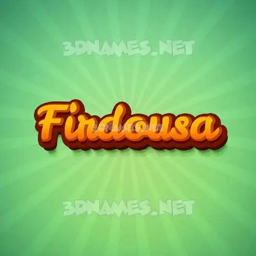 firdousa in Green Rays style - 3D name wallpaper firdousa in Green Rays style - 3D name wallpaper