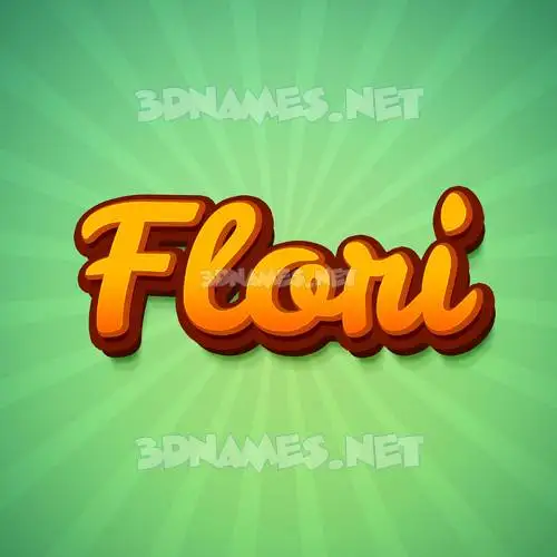 flori in Green Rays style - 3D name wallpaper flori in Green Rays style - 3D name wallpaper