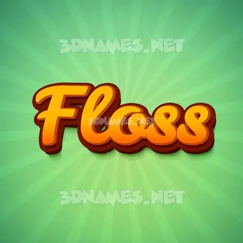 floss in Green Rays style - 3D name wallpaper floss in Green Rays style - 3D name wallpaper