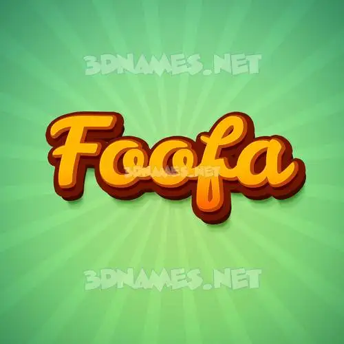 foofa in Green Rays style - 3D name wallpaper foofa in Green Rays style - 3D name wallpaper