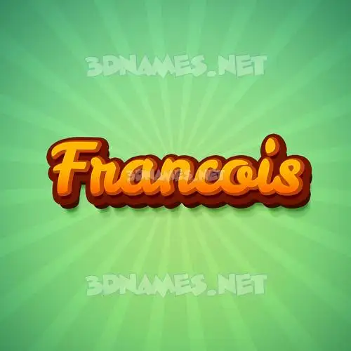 francois in Green Rays style - 3D name wallpaper