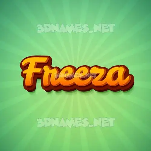 freeza in Green Rays style - 3D name wallpaper freeza in Green Rays style - 3D name wallpaper