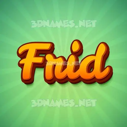 frid in Green Rays style - 3D name wallpaper frid in Green Rays style - 3D name wallpaper