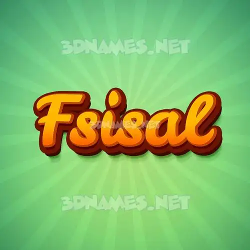 fsisal in Green Rays style - 3D name wallpaper fsisal in Green Rays style - 3D name wallpaper