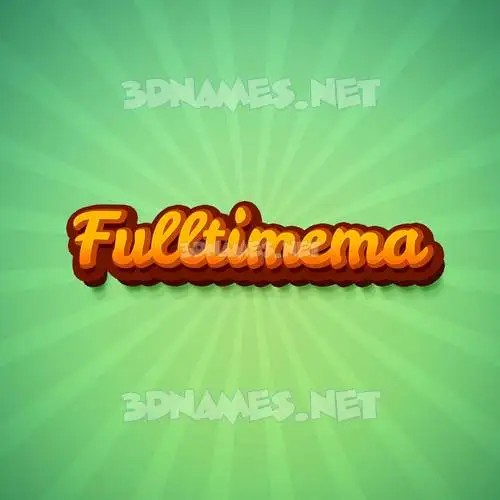 fulltimema in Green Rays style - 3D name wallpaper