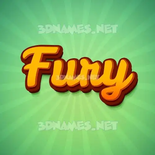 fury in Green Rays style - 3D name wallpaper fury in Green Rays style - 3D name wallpaper