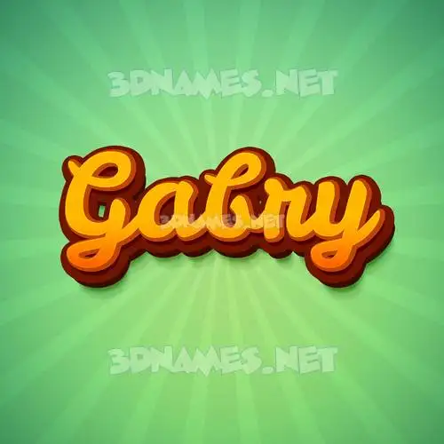 gabry in Green Rays style - 3D name wallpaper