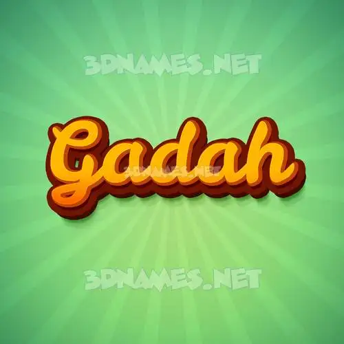 gadah in Green Rays style - 3D name wallpaper gadah in Green Rays style - 3D name wallpaper