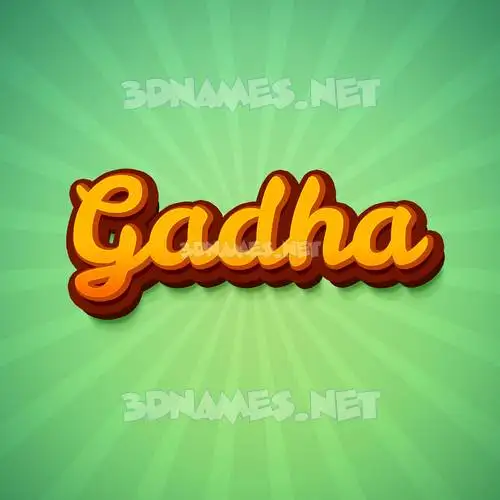 gadha in Green Rays style - 3D name wallpaper gadha in Green Rays style - 3D name wallpaper