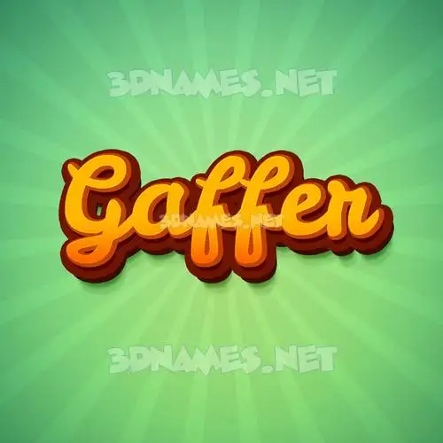 gaffer in Green Rays style - 3D name wallpaper gaffer in Green Rays style - 3D name wallpaper