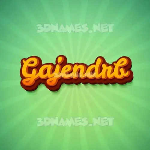 gajendrb in Green Rays style - 3D name wallpaper