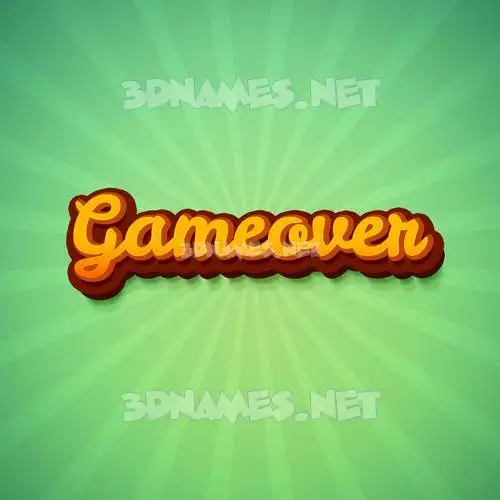 gameover in Green Rays style - 3D name wallpaper gameover in Green Rays style - 3D name wallpaper