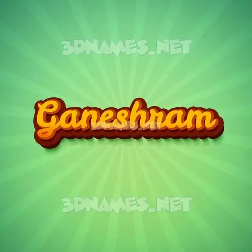ganeshram in Green Rays style - 3D name wallpaper ganeshram in Green Rays style - 3D name wallpaper