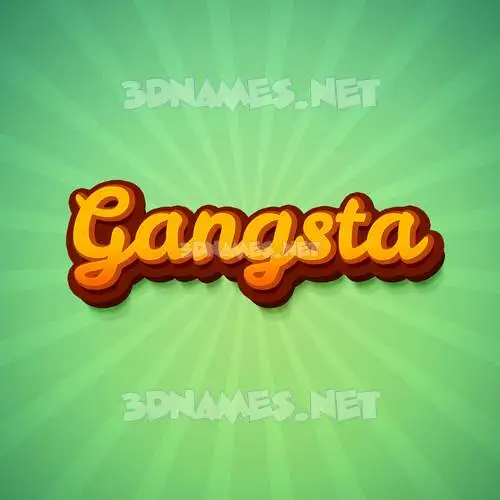 gangsta in Green Rays style - 3D name wallpaper gangsta in Green Rays style - 3D name wallpaper