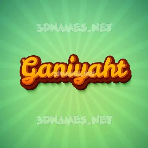ganiyaht in Green Rays style - 3D name wallpaper ganiyaht in Green Rays style - 3D name wallpaper