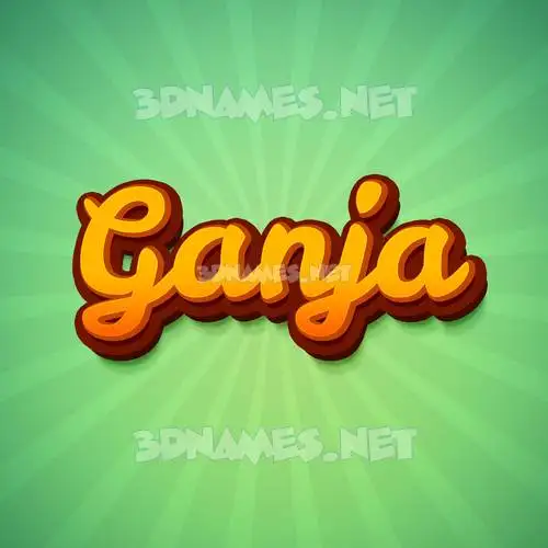 ganja in Green Rays style - 3D name wallpaper ganja in Green Rays style - 3D name wallpaper