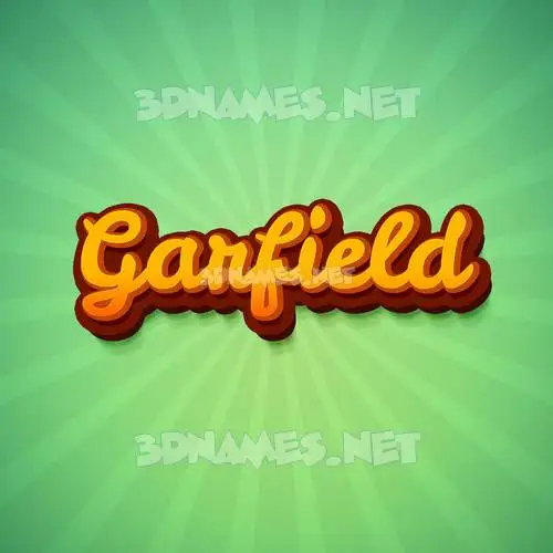 garfield in Green Rays style - 3D name wallpaper garfield in Green Rays style - 3D name wallpaper