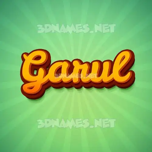 garul in Green Rays style - 3D name wallpaper garul in Green Rays style - 3D name wallpaper