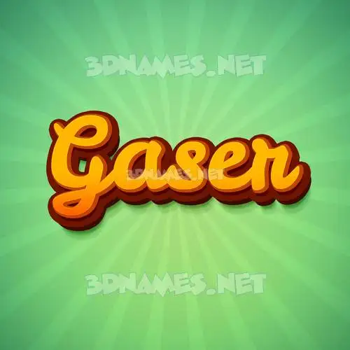 gaser in Green Rays style - 3D name wallpaper gaser in Green Rays style - 3D name wallpaper
