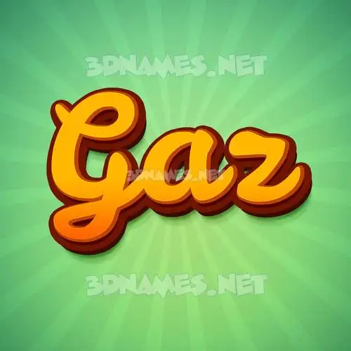 gaz in Green Rays style - 3D name wallpaper gaz in Green Rays style - 3D name wallpaper