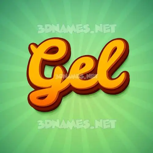 gel in Green Rays style - 3D name wallpaper gel in Green Rays style - 3D name wallpaper