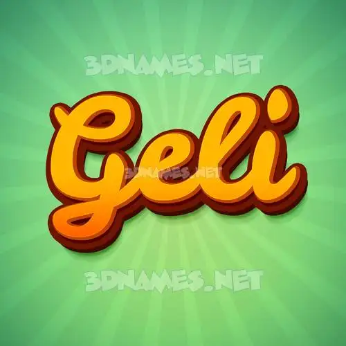 geli in Green Rays style - 3D name wallpaper geli in Green Rays style - 3D name wallpaper