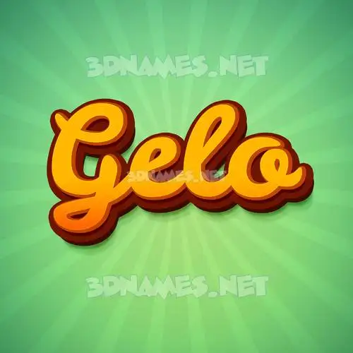 gelo in Green Rays style - 3D name wallpaper gelo in Green Rays style - 3D name wallpaper