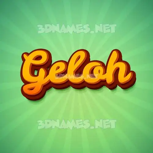 geloh in Green Rays style - 3D name wallpaper geloh in Green Rays style - 3D name wallpaper