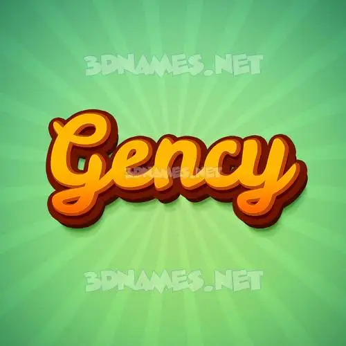 gency in Green Rays style - 3D name wallpaper gency in Green Rays style - 3D name wallpaper