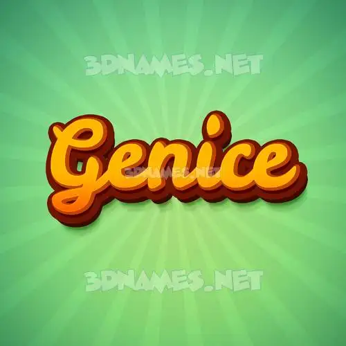 genice in Green Rays style - 3D name wallpaper genice in Green Rays style - 3D name wallpaper