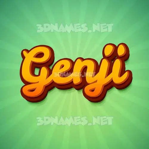 genji in Green Rays style - 3D name wallpaper genji in Green Rays style - 3D name wallpaper