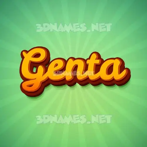 genta in Green Rays style - 3D name wallpaper genta in Green Rays style - 3D name wallpaper