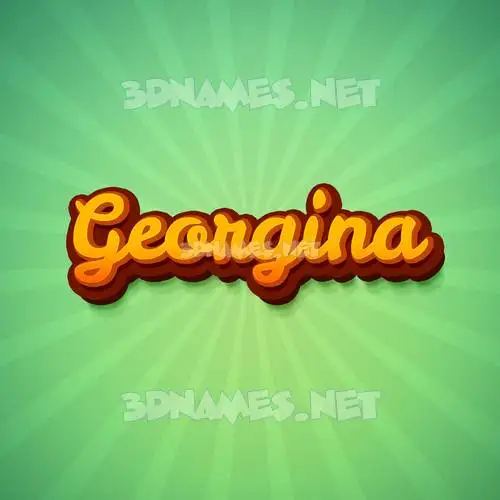 georgina in Green Rays style - 3D name wallpaper