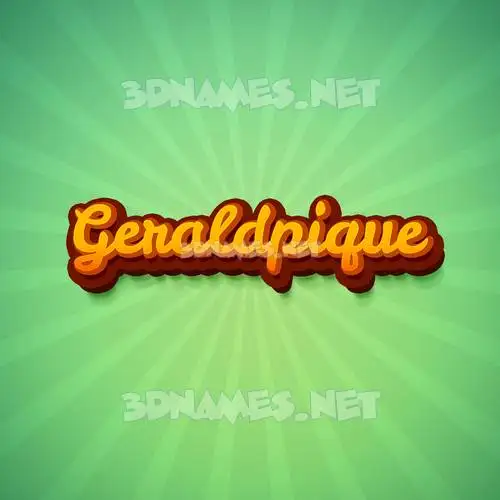 geraldpique in Green Rays style - 3D name wallpaper