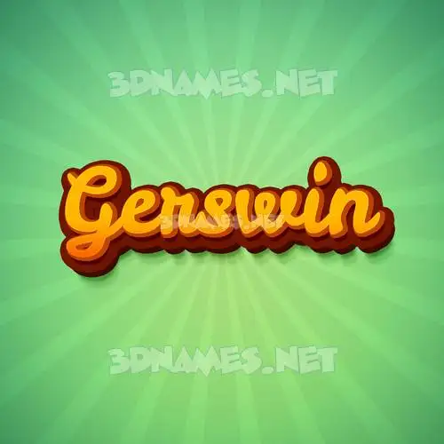 gerswin in Green Rays style - 3D name wallpaper gerswin in Green Rays style - 3D name wallpaper
