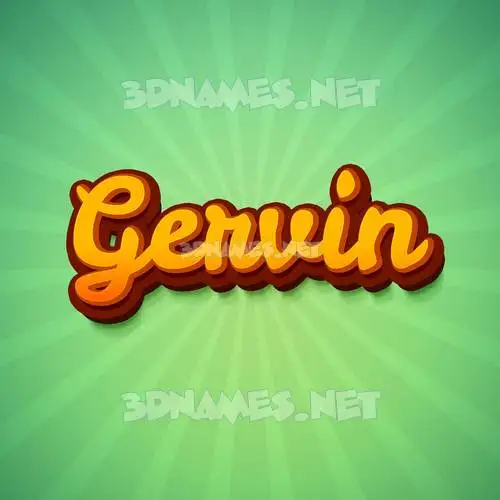 gervin in Green Rays style - 3D name wallpaper