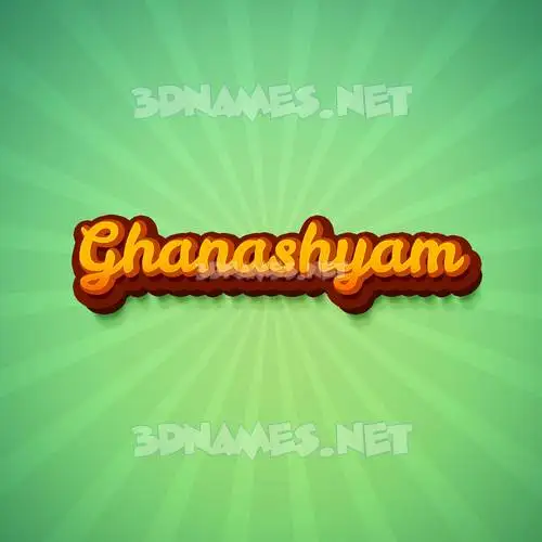 ghanashyam in Green Rays style - 3D name wallpaper ghanashyam in Green Rays style - 3D name wallpaper