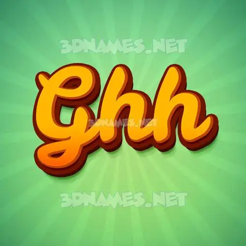 ghh in Green Rays style - 3D name wallpaper