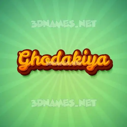 ghodakiya in Green Rays style - 3D name wallpaper ghodakiya in Green Rays style - 3D name wallpaper