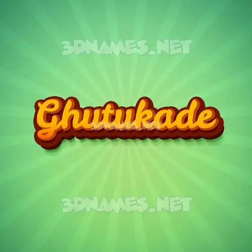 ghutukade in Green Rays style - 3D name wallpaper ghutukade in Green Rays style - 3D name wallpaper