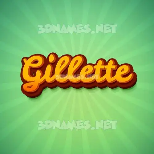 gillette in Green Rays style - 3D name wallpaper gillette in Green Rays style - 3D name wallpaper