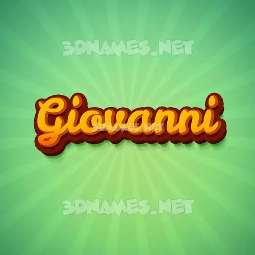 giovanni in Green Rays style - 3D name wallpaper