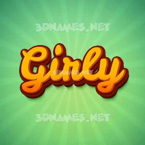 girly in Green Rays style - 3D name wallpaper girly in Green Rays style - 3D name wallpaper
