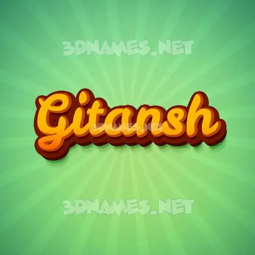 gitansh in Green Rays style - 3D name wallpaper