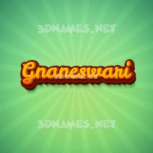 gnaneswari in Green Rays style - 3D name wallpaper