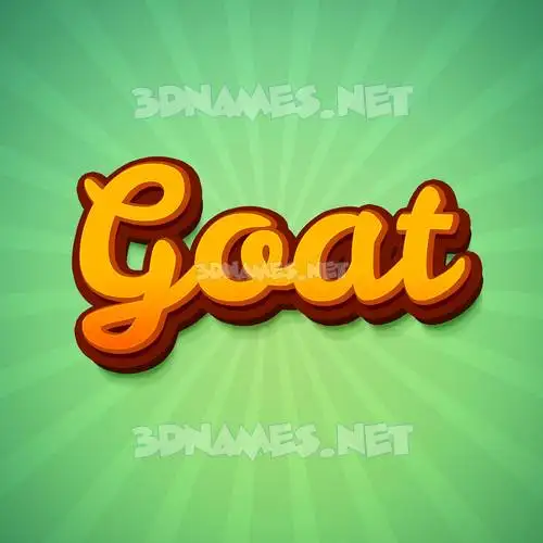 goat in Green Rays style - 3D name wallpaper