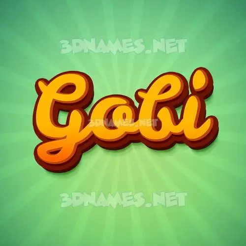 gobi in Green Rays style - 3D name wallpaper gobi in Green Rays style - 3D name wallpaper