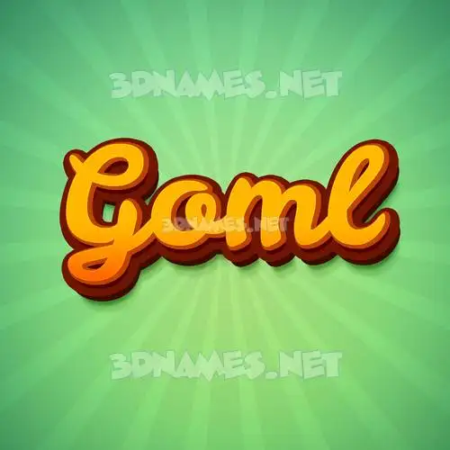 goml in Green Rays style - 3D name wallpaper goml in Green Rays style - 3D name wallpaper