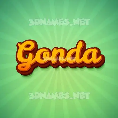 gonda in Green Rays style - 3D name wallpaper gonda in Green Rays style - 3D name wallpaper